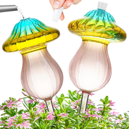 KFXFENQ 11 oz glass watering globe with large capacity for longer hydration