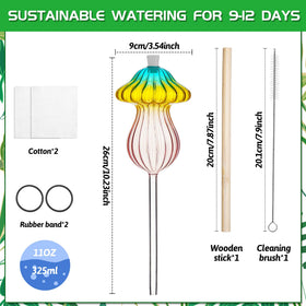 KFXFENQ gradient mushroom self-watering globe to support steady plant moisture