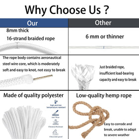 KFYIOE all-weather rope endures sun and rain for year-round displays