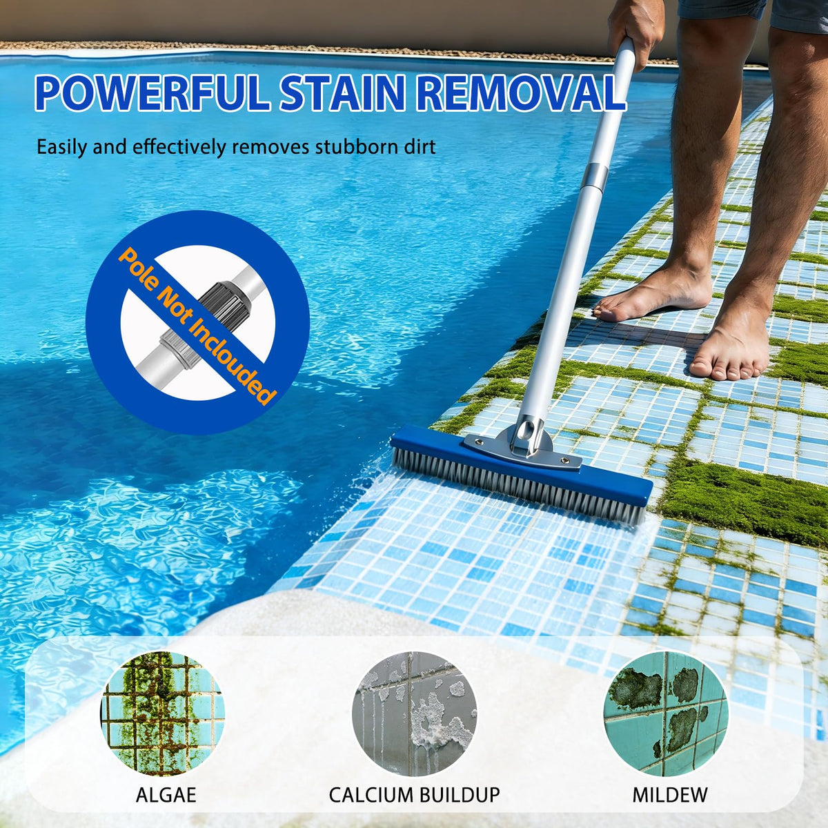 KGC aluminum back provides durable support during heavy scrubbing.
