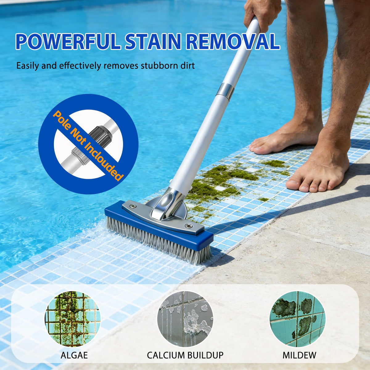 KGC aluminum back design delivers durable scrubbing power for long-term use.