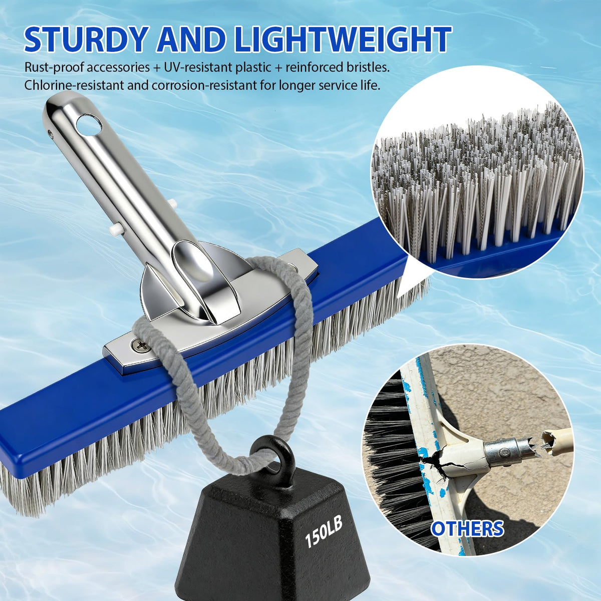 KGC 45-degree angled handle design improves reach to corners.