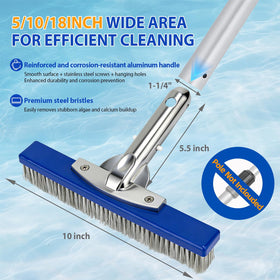 KGC heavy-duty brush head combines stainless steel and nylon bristles.