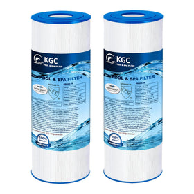 KGC PRB50-IN hot tub filter front view showing fitment and filtration details.
