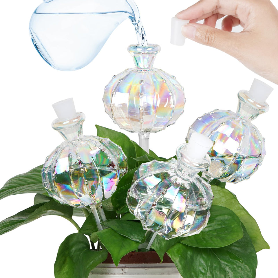KGCCIZI self-watering planter insert in rainbow colors keeps plants hydrated while you’re away