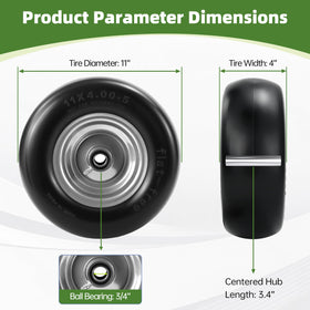 KGOJOY steel rim with heavy-duty construction supports high-load mowing tasks.