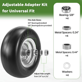 KGOJOY universal adapter kit enables quick fit across mower models.