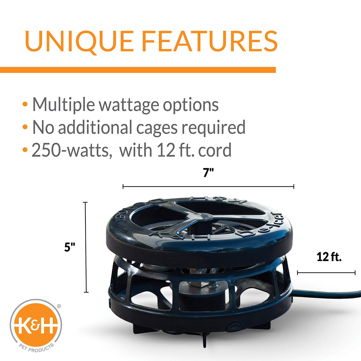 Thermostatic control on K H pond heater maintains open water automatically