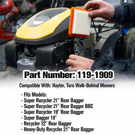 KH866 119-1909 air filter kit base dimensions help confirm fit