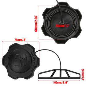 KH866 gas cap with tether prevents loss during mowing