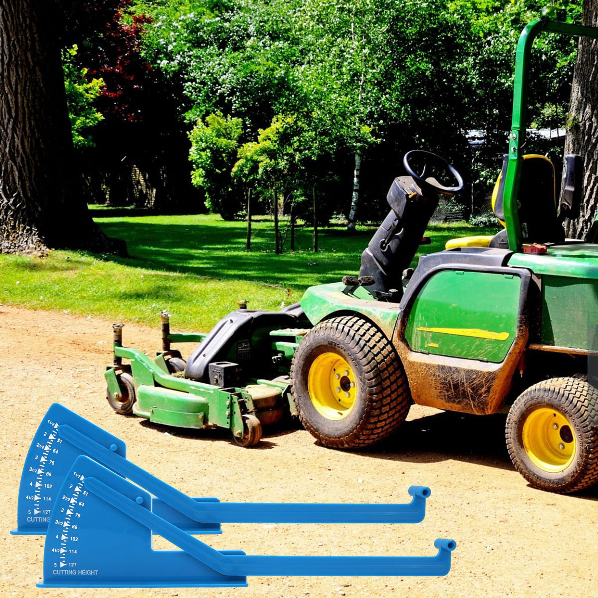 KH866 height adjustment scale helps set exact deck height quickly.