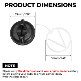 KH866 oil cap assembly with retainer shown, genuine OEM quality