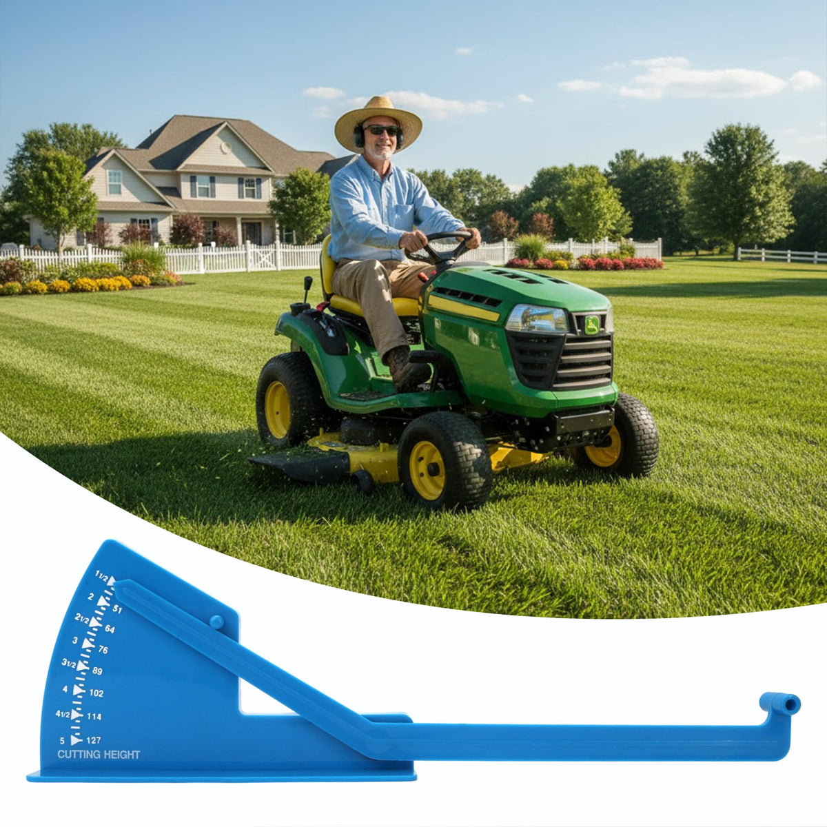 KH866 universal compatibility label demonstrates broad brand support for riding mowers.