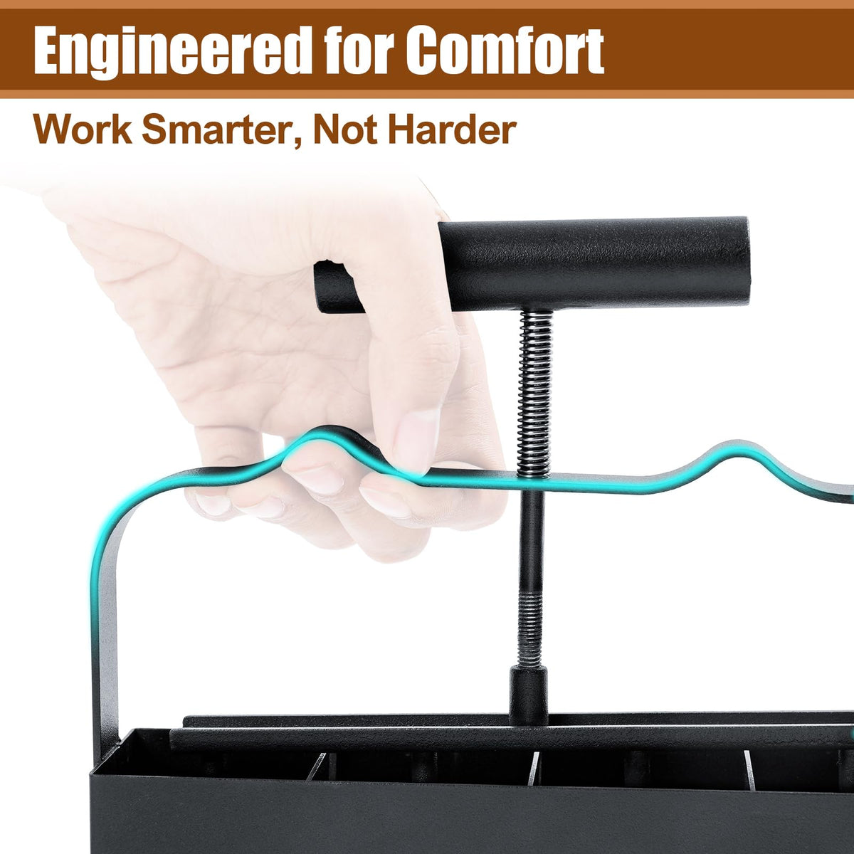 KHAMAL tool with Ergogrip handle showing comfortable, fatigue-free operation
