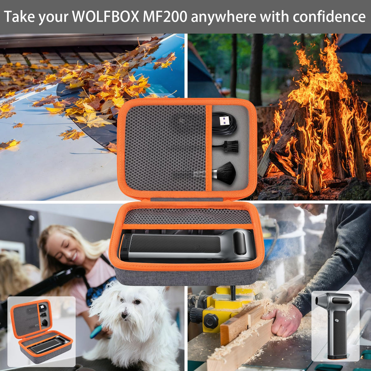 Removable battery space within Khanka MF200 case for secure placement