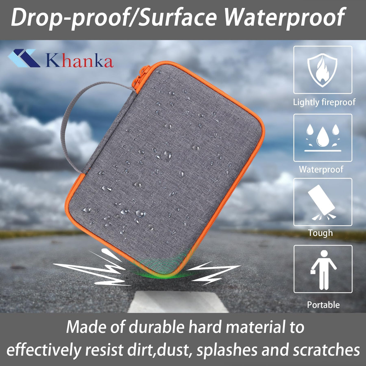 Smooth zipper closure on Khanka MF200 hard case for quick access