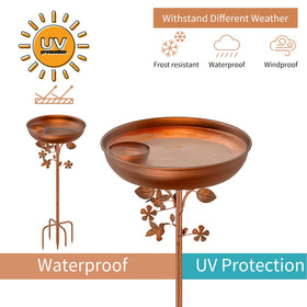 KHayRovies copper finish bird bath adds vintage charm to yards