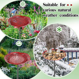 KHayRovies outdoor bird feeder and decor enhances garden beauty and wildlife viewing