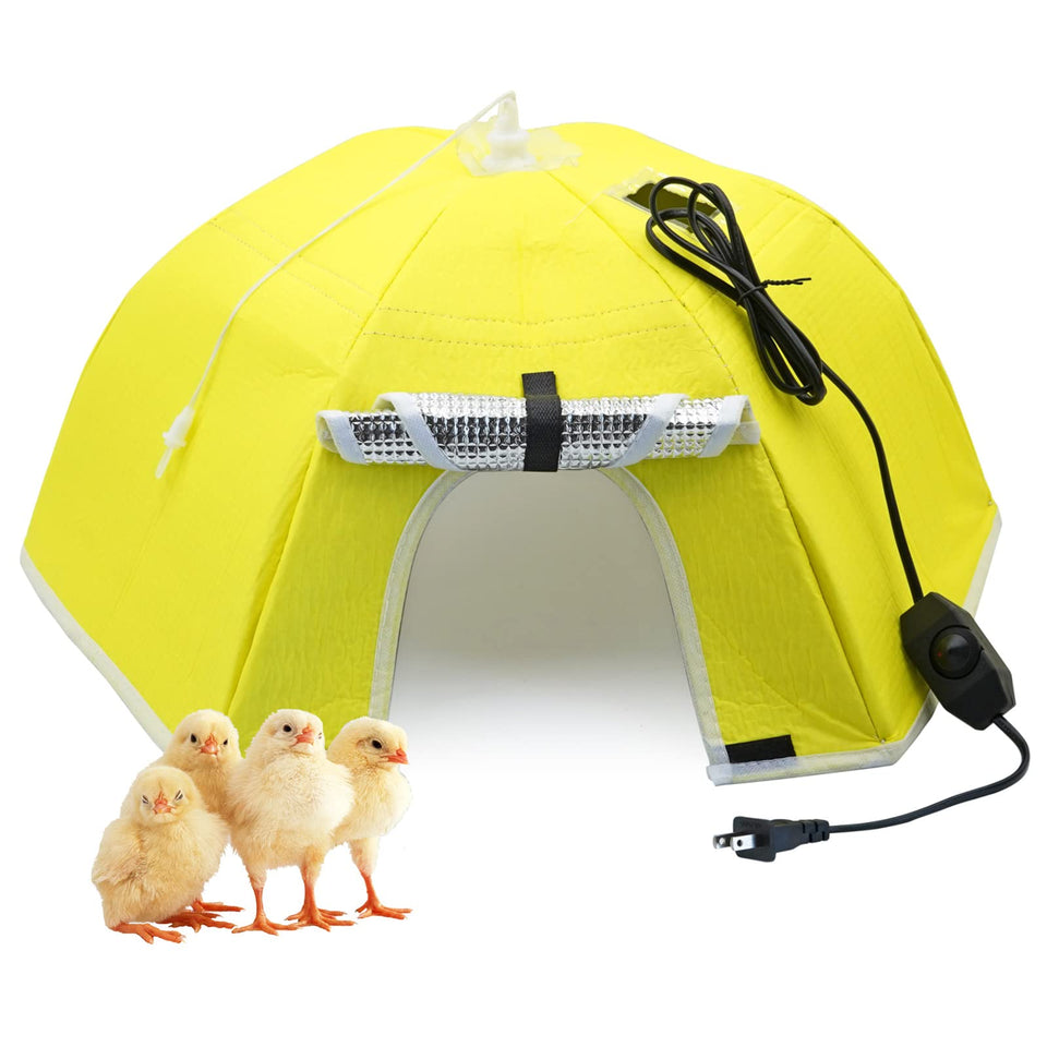 KHEARPSL brooder umbrella 21-65 inch creates a warm space for up to 50 chicks.