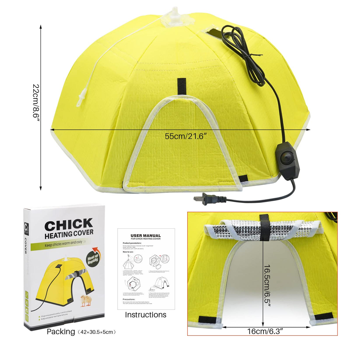 KHEARPSL large-capacity brood area supports up to 50 chicks.