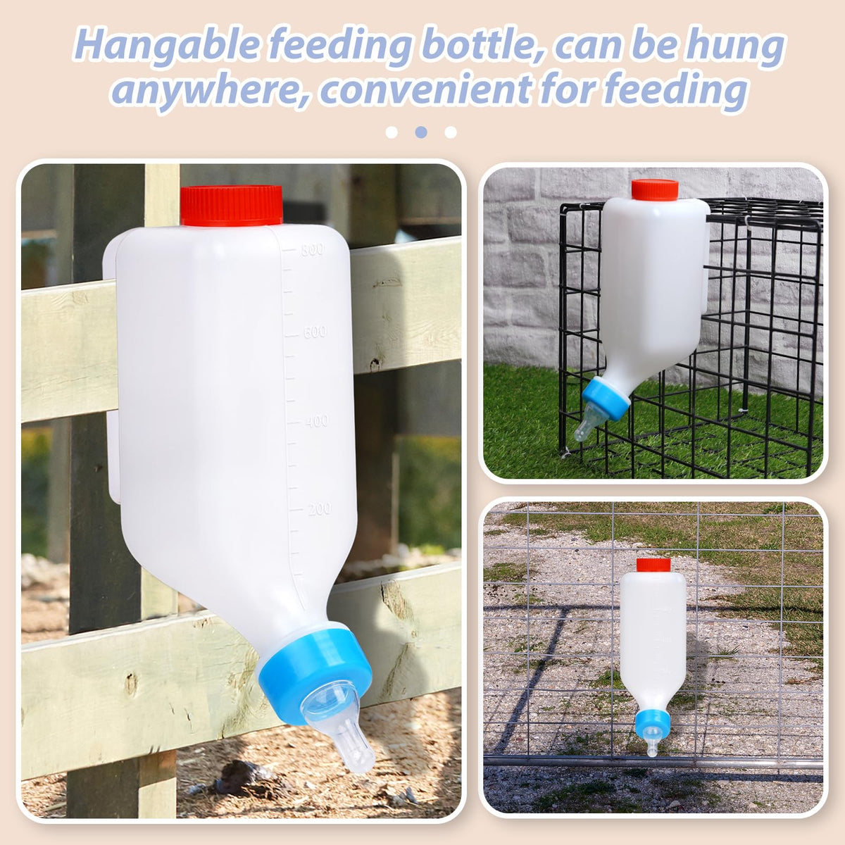 KHEARPSL bottle with scale display to monitor milk portions accurately.