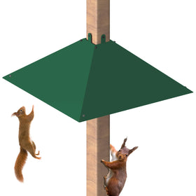 Khordin squirrel-baffle with 17-inch shield protects bird feeders from pests