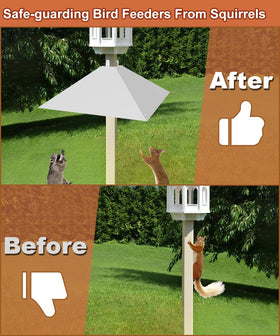 Khordin weatherproof post baffle fits 3.4–4.6 inch poles