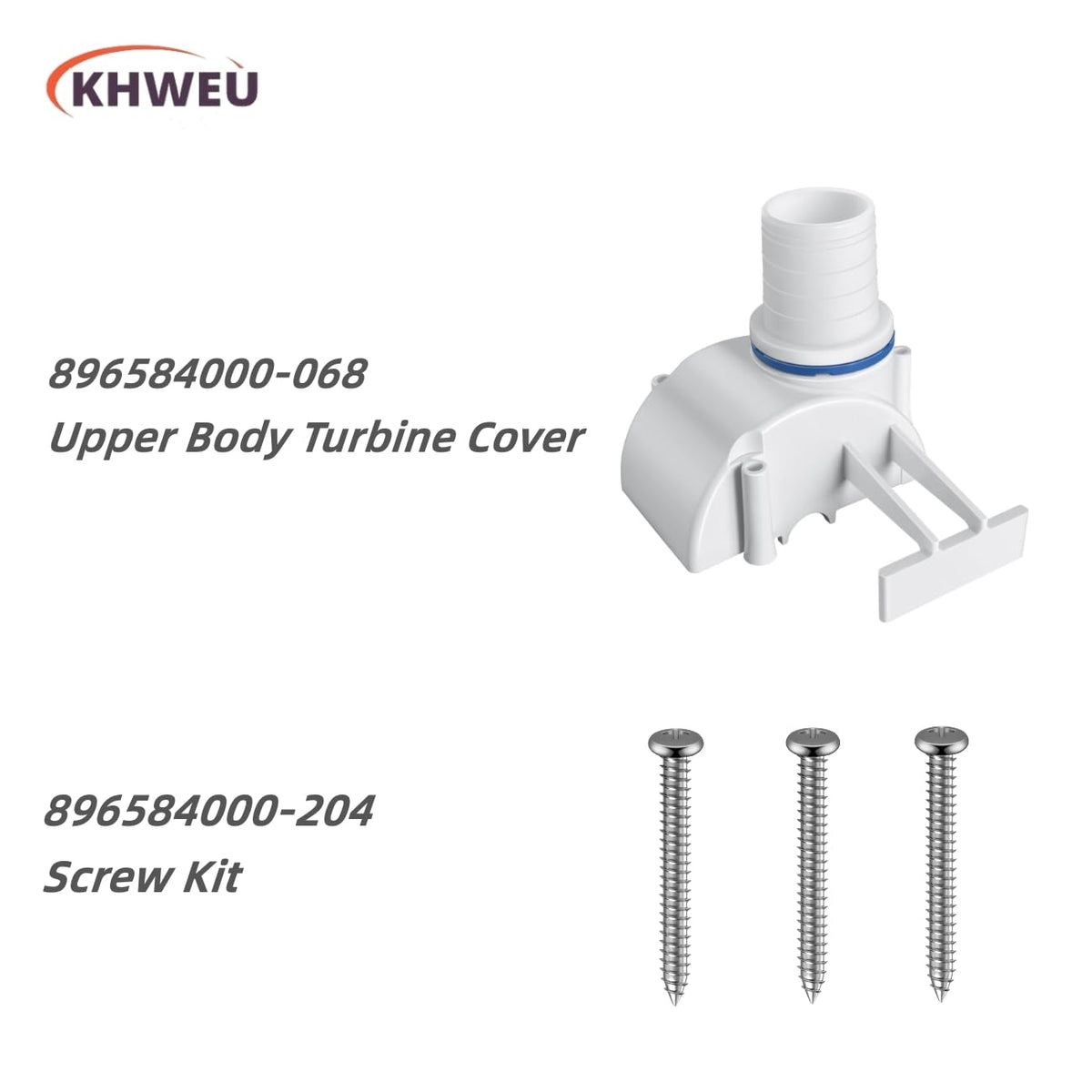 KHWEU upper turbine cover compatibility emphasizes easy fit with pool cleaning systems.