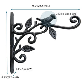 KiaoTime decorative black cast iron hanger blends with various outdoor decors.