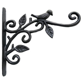 KiaoTime hanging planter bracket mounted on wall, ideal for pots and lanterns.