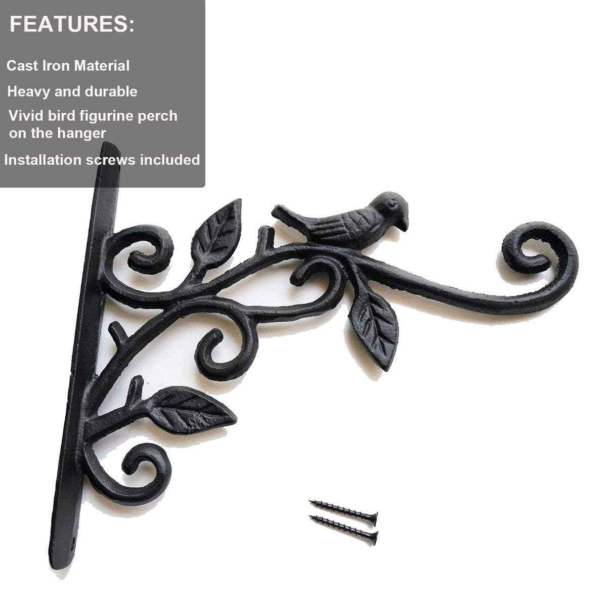 KiaoTime wind chime hanger with curved tip adds charm to porch or fence.