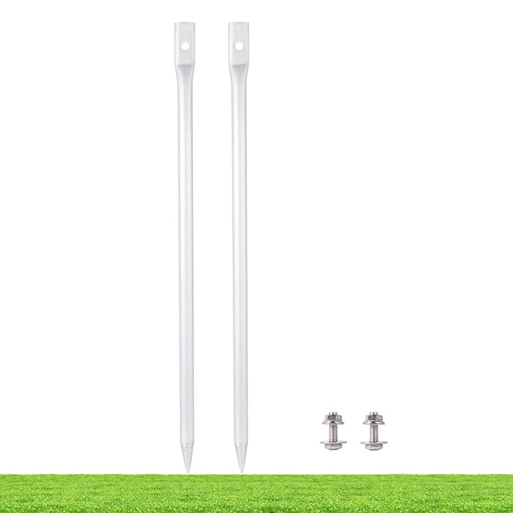 Kichwit 14-inch aluminum yard stake supports lightweight signs securely