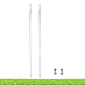 Kichwit 14-inch aluminum yard stake supports lightweight signs securely