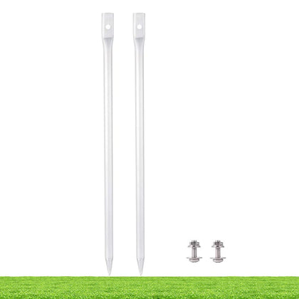 Kichwit 14-inch aluminum yard stake supports lightweight signs securely