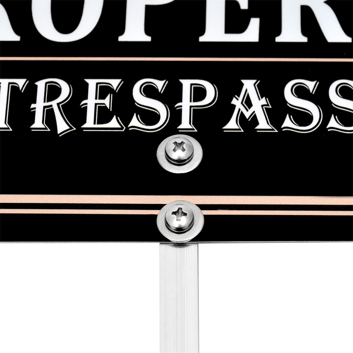Kichwit durable aluminum sign stake for outdoor use.