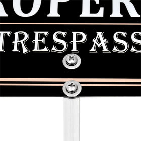 Kichwit durable aluminum sign stake for outdoor use.
