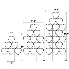 Kichwit heart-design metal trellis adds a decorative touch to indoor spaces.