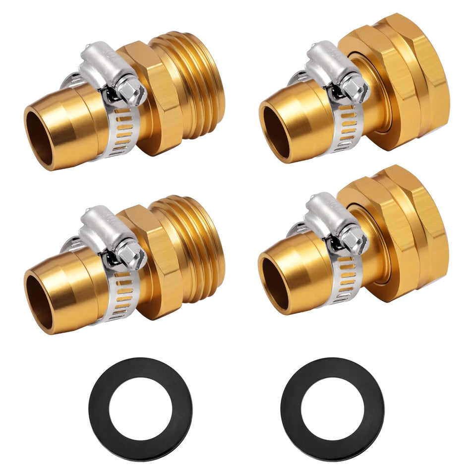 Kichwit hose connector 5-8inch in aluminum for a rust-free repair