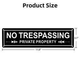 Kichwit no trespassing sign rounded corners, safe installation with clean edges.