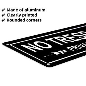 Kichwit no trespassing sign weatherproof, built to endure rain and humidity.