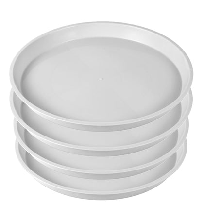 Kichwit plant saucer 11.75-inch round white catching drips and protecting floors