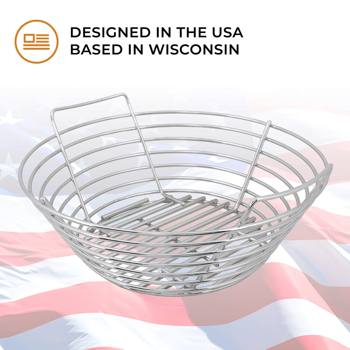 Kick Ash Basket large fits Big Green Egg and other Kamado grills.