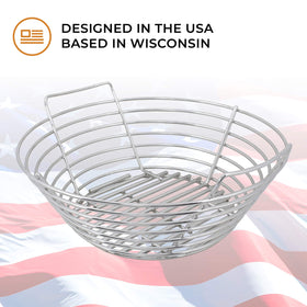 Kick Ash Basket large fits Big Green Egg and other Kamado grills.