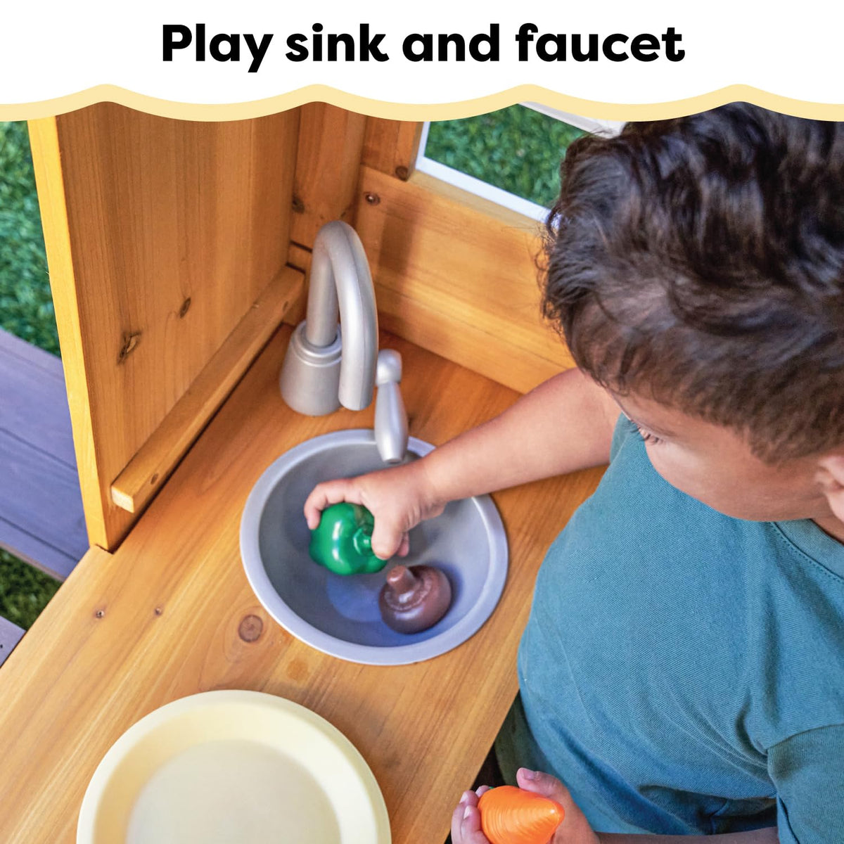 KidKraft Chalkboard adds drawing space for daily creative stories.