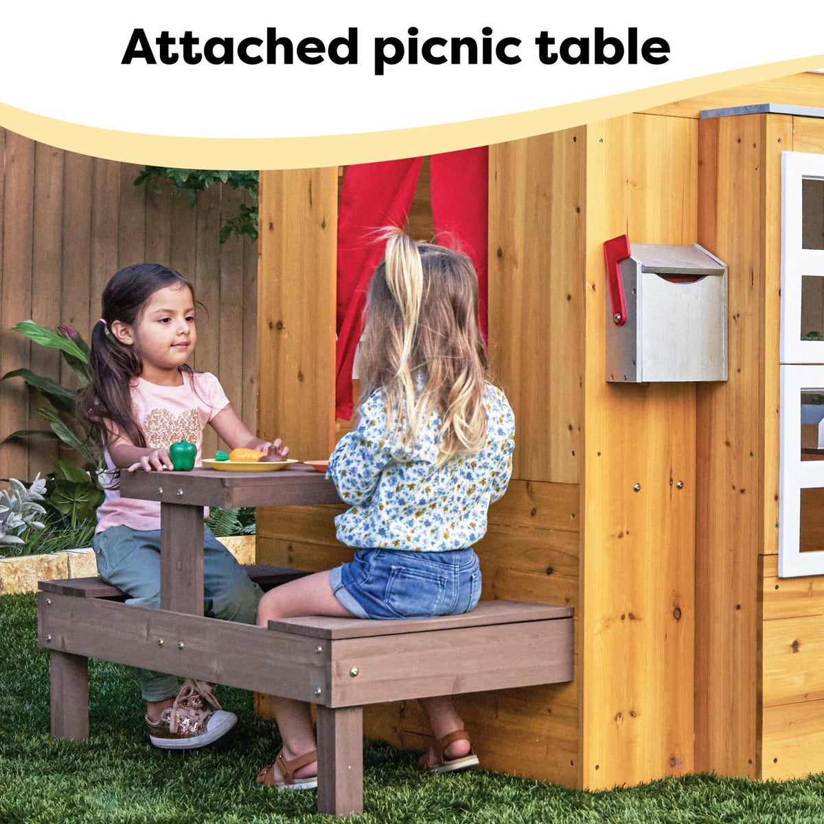 KidKraft Weatherproof panels image showing durable, element-resistant wood.