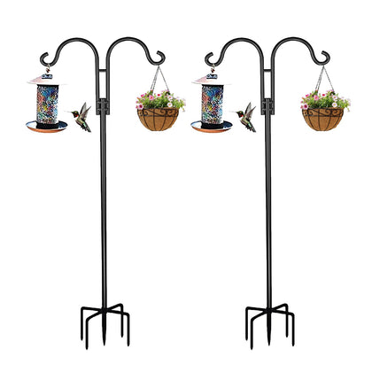 KIDYBELL 2-pack 92-inch double shepherds hook ready for tall bird feeders.
