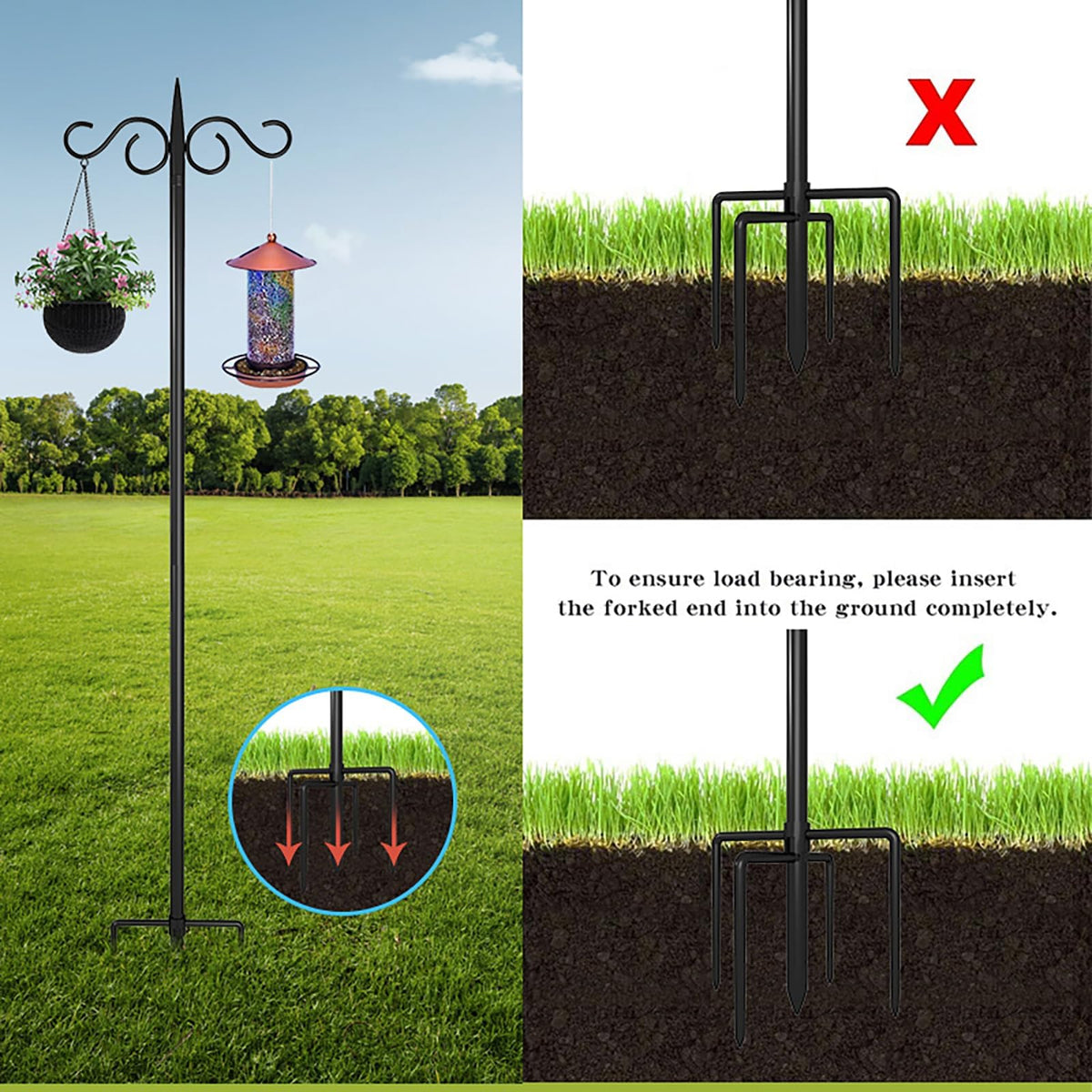 KIDYBELL perfect for bird feeders and lanterns in garden settings