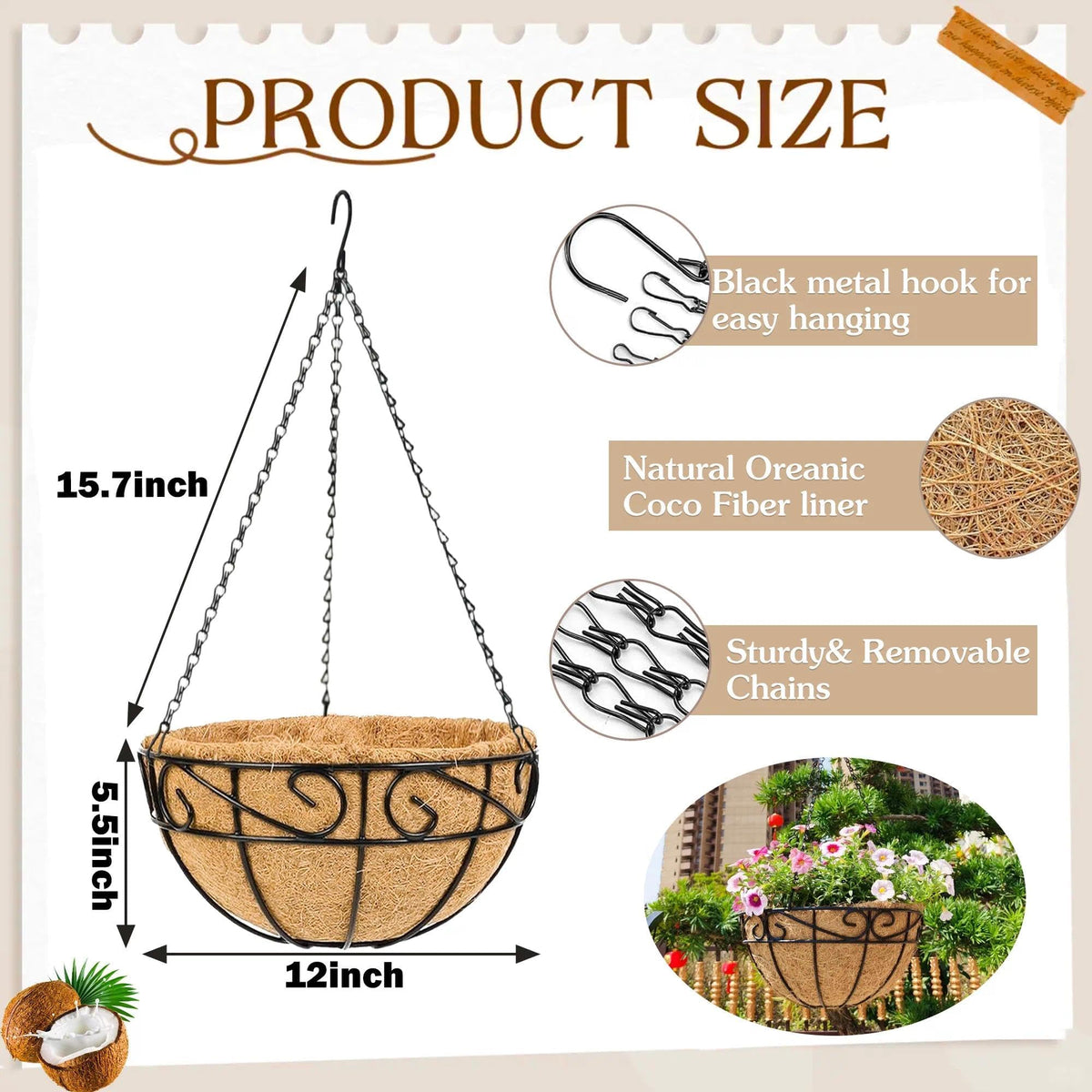 KIDYBELL heavy-duty round plant holder suitable for vegetables and flowers.