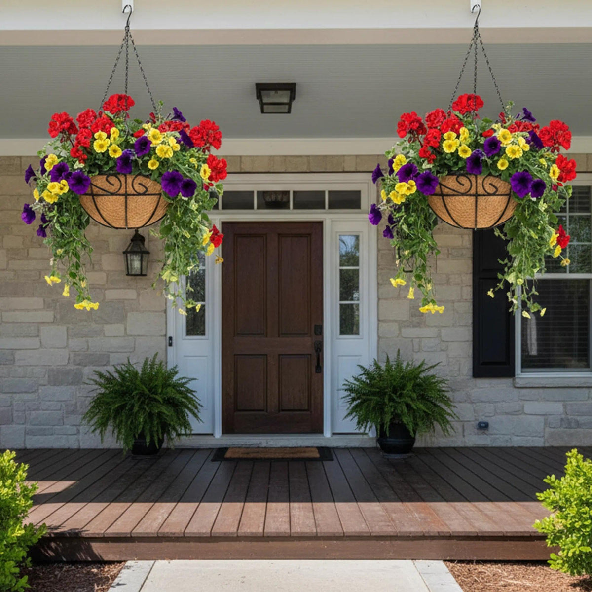 KIDYBELL 2-pack planters arrive ready to hang with built-in chains.