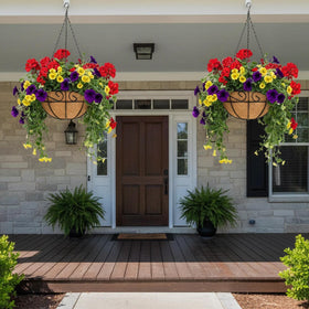 KIDYBELL 2-pack planters arrive ready to hang with built-in chains.